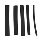 Black Assorted Sizes Heat Shrinkable Tube Sleeving Wrap Wire Kit 150Pcs X4Z6