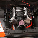 V8 6.2L Simulation Engine Cover Radiator Motor Fan For 1/10 Scale Trx4 Jeep