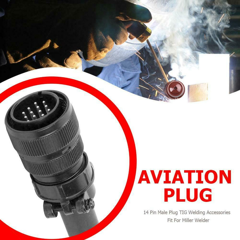 14 Pin Male Plug TIG Welding Accessories Fit for Miller Welder Welding Tool