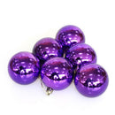 24x Round Christmas Balls Baubles Xmas Tree Decorations Purple