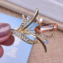 Fashion Crystal Flower Brooch Pin Collar Decoration Badge Corsage Jewelry Gi  Kw