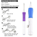 DIY Embroidery Knitting Punch Needle Pen Magic Sewing Tool Kit+50 Threads Set//