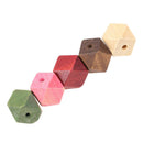 30x Mixed Color Wooden Beads Geometric Beads for Crafts Jewelry Making 20mm
