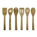 6pcs Bamboo Kitchen Tools Spoons Spatula Wooden Cooking Mixing Utensil OGT