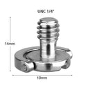 5 Pack 1/4inch Quick Release Plate Mounting Screw D-ring D Shaft QR Screw A Y3C7