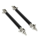 2pcs Adjustable Front Bumper Lip Splitter Strut Rod Tie Support Bars(Black)