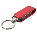 32GB USB 2.0 Keychain Memory Stick Leather Case Red