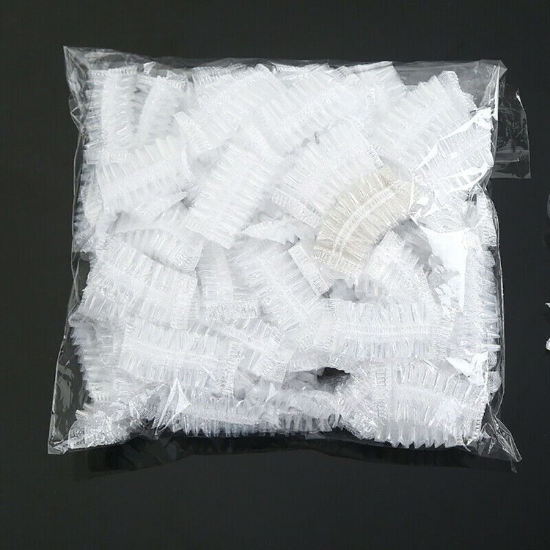 200x Disposable Clear Bath Shower Dye Shampoo Water Ear Protector Cover Caps