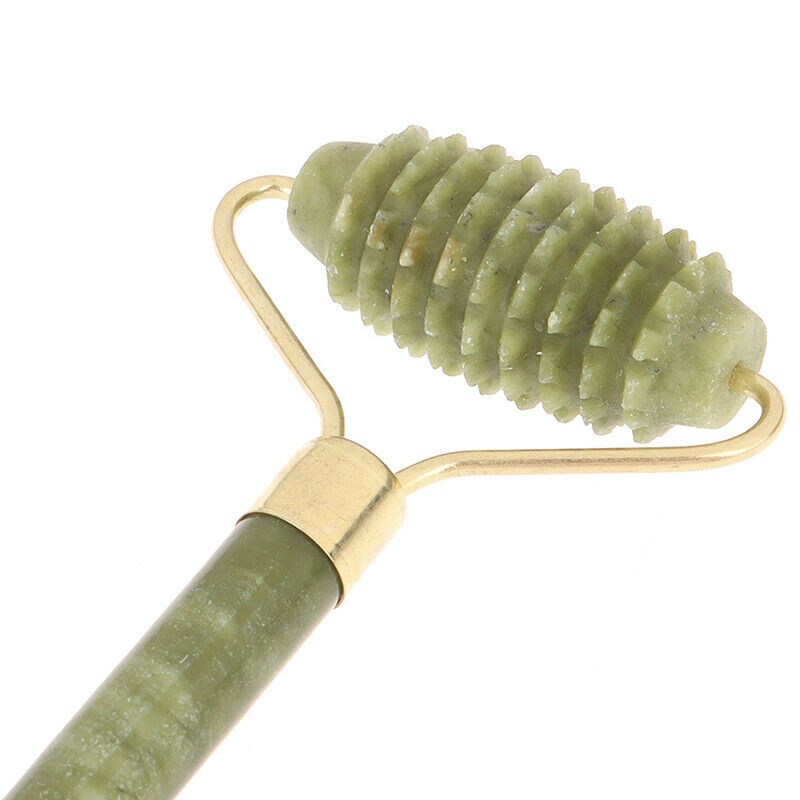 Facial Massage Roller Double Heads Jade Stone Face Body Skin RelaxationJ Bj