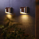 2pcs Warm White 4 LED Solar Lights Waterproof  Wall Stair Lamp for Security