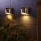 2pcs Warm White 4 LED Solar Lights Waterproof  Wall Stair Lamp for Security