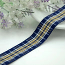 15pcs 25mm Wide Plaid Printed Polyester Ribbons for DIY Hairbow Party Decor