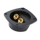 2x Stereo 2-Way Speaker Box Terminal Binding Post Round Spring Cup Connector