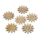 20 Pieces Wooden Flower Shapes Unpainted DIY Embellishment Wooden Board Tags