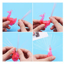 New Novelty LED Flash peacock finger lights kids luminous colour rings chil G1T5