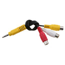 3.5mm Plug Auxiliary AUX To 3 RCA AV Audio Video TV Cable Cord Wire Adapter
