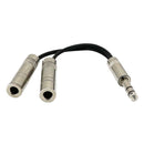 6.35mm Male Jack Stereo Splitter Cable 2X 1/4 inch Female Plug Audio Y Cord