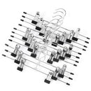 Metal Pants Skirt Slack Hangers with 2-Adjustable Clips, 15-Pack O5Z7