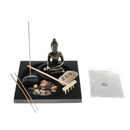 Meditation Buddha Statue  Garden Set Buddha Rock Incens Scene Accessories