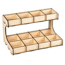 DIY Wooden Paint Rack Ink Storage Organizer 2-layer 12-grid