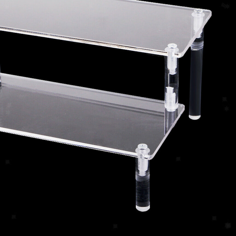 Clear 2-Layer Acrylic Action Figures Car Toys Display Stand Holder Shelf