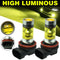 2 X High Power Led Lights 100W H8 H11 Yellow Fog Light 2828 20LED Headlight Lamp