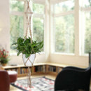 Handmade Macrame Plant Hanger Flower Pot Holder Pot Lifting 4 Leg String Ro D4Z9