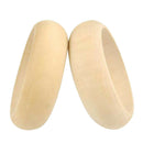 2x DIY Wooden Bangles Unfinished Round Bangle Bracelet Crafts