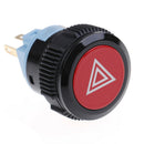 22mm red led emergency warning flash light push button self-locking switch OZ