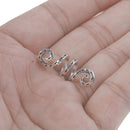 5Pc/Set Alloy Spiral Hair Braiding Dreadlock Beads Jewelry Rings Cuffs Tube C 3C