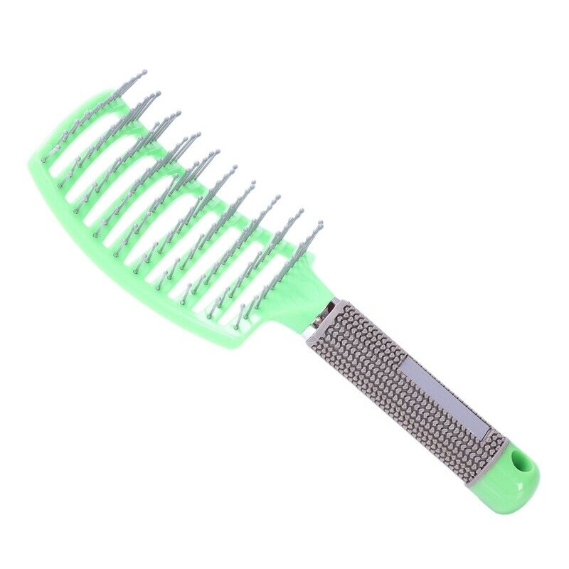 Vented Styling Hair comb Detangling Thick Hair Massage Brush Green J4N1
