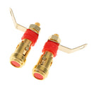 2pcs Speaker Terminal Binding Post Banana Plug Socket Connector, Red