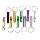 10PCS  Aluminum Alloy Whistle Keyring Keychain For Outdoor Survival Camping LJ
