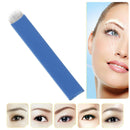 50Pcs Blue Manual Embroidered Eyebrow Tattoo Makeup U Shape Blade 18 Needles New