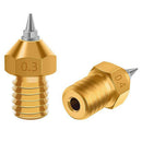 4Pcs New Arrivals V5 V6 Brass Nozzle M6 Threaded 0.2/0.3/0.4/0.5mm Removabl C2X3