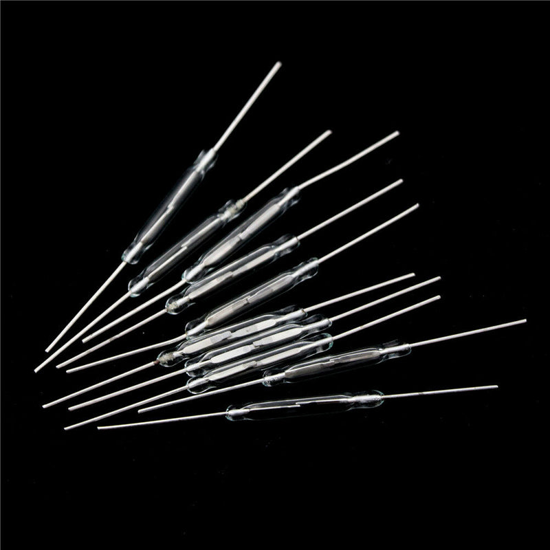 10Pcs 3*20mm Glass Magnetic Induction Reed Switch MagSwitch Normally Open J SE