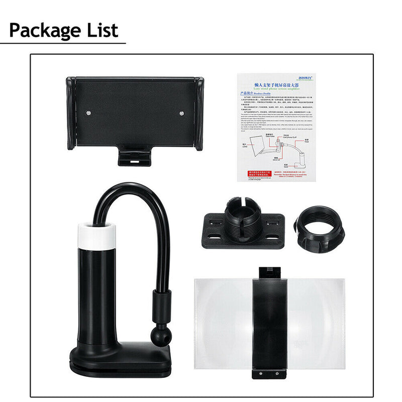 Mobile Phone Video Screen Magnifier Rack Projection Bracket (8 inch Black) A