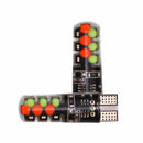 2PCS T10 COB RGB LED 6SMD Car Wedge Side Multicolor Light Bulbs w/Remote Control