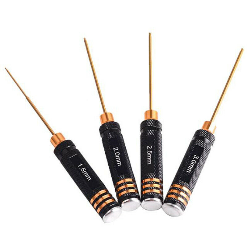 Rc Tools 4 Pcs Hex Screw Driver Set Titanium Plating Hardened 1.5 2.0 2.5 3 I8Q7