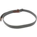 Men Leather Braided Elastic Stretch Metal Buckle Belt Waistband Light gray V9Q8