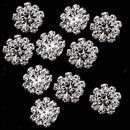 10pcs Rhinestone Flower Shank Buttons Sewing Accessories DIY Jewelry Crafts