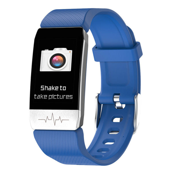 Smart Watch Blood Pressure Measurement Waterproof Fitness Tracker Blue