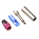 6.35mm TS Mono Plugs 6.35 mm 2-Pole Microphone Amplifier Audio Connectors Red