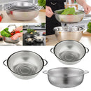 3 Pieces Strainer Food Sifter Noodles Drainer Basket with Handles Kitchen