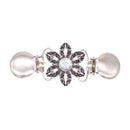 European and American Clothing Classic White Crystal Inlaid Clothing Clip C E5C2