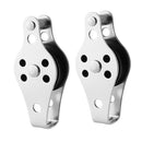 2 Pieces 316 Stainless Steel Pulley Blocks Rope Runner Kayak Boat Accessories