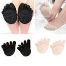 2xWomen Cotton Invisible Liner No Show Low Cut Five Toe Sock Half feet Socks