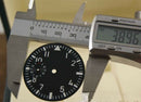 38.9mm Black Watch Dial + Hands Fit ETA 6497 Watch Movement Green Luminous