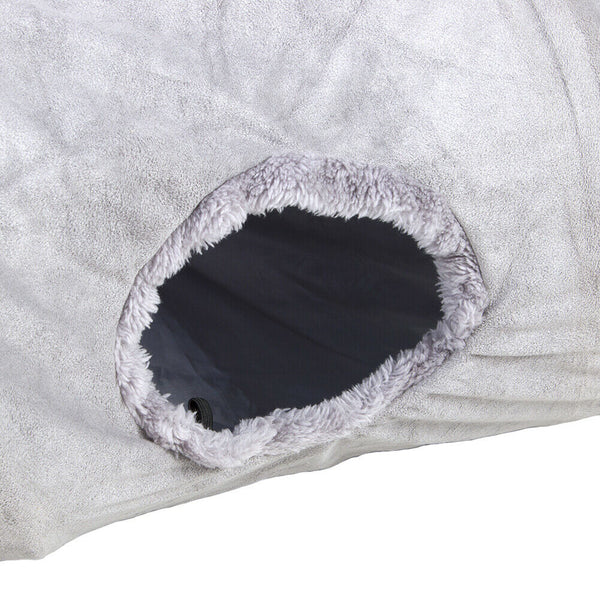 Small Pet Collapsible Tunnel Suede Tubes for Rabbit Hamster Cat Toys (L) A#S