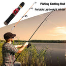 52cm FRP Black+Red Portable Lightweight Winter Ice Fishing Casting Rod